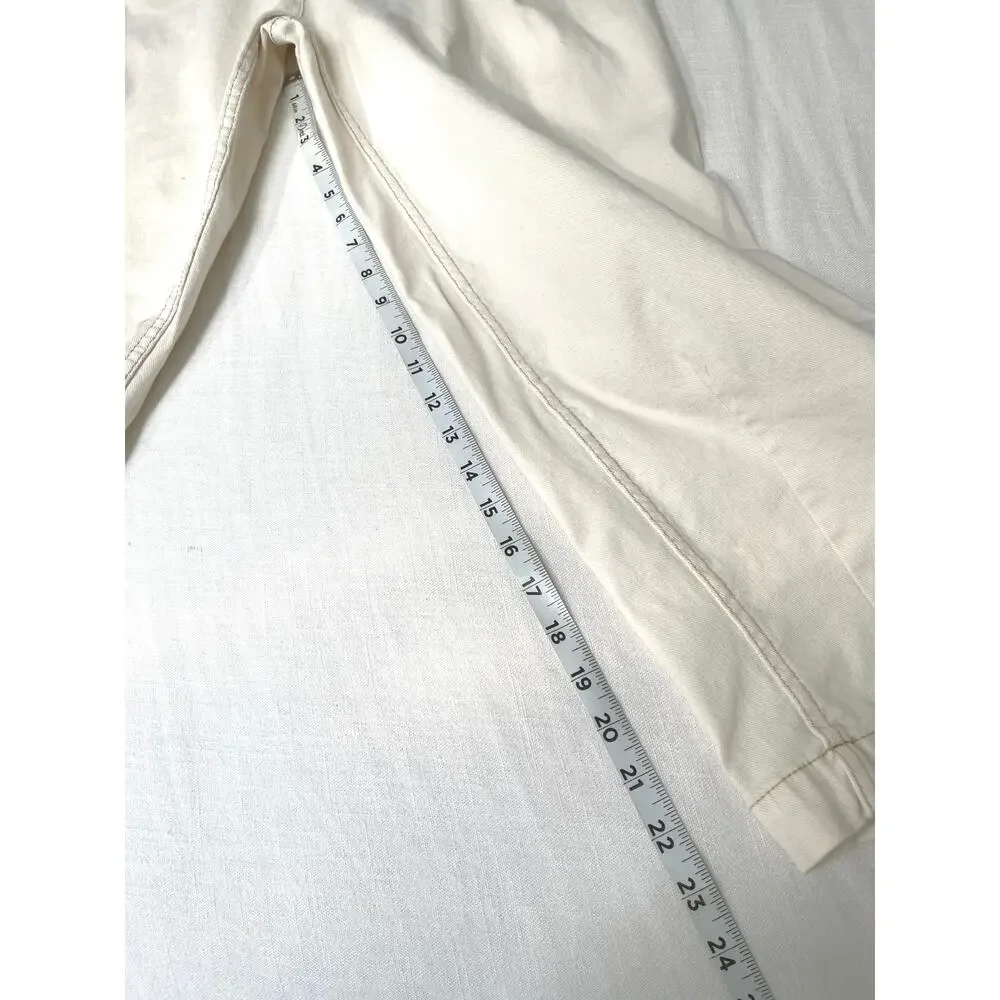 Free People High Rise Wide Leg Crop Pleated Pants Ecru Ivory Gorpcore Thick 2